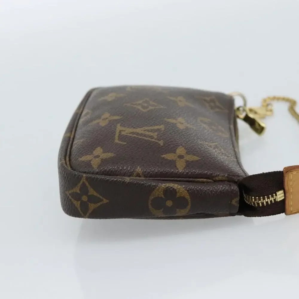 Louis Vuitton Monogram Mini Pochette Accessoires Pouch Brown